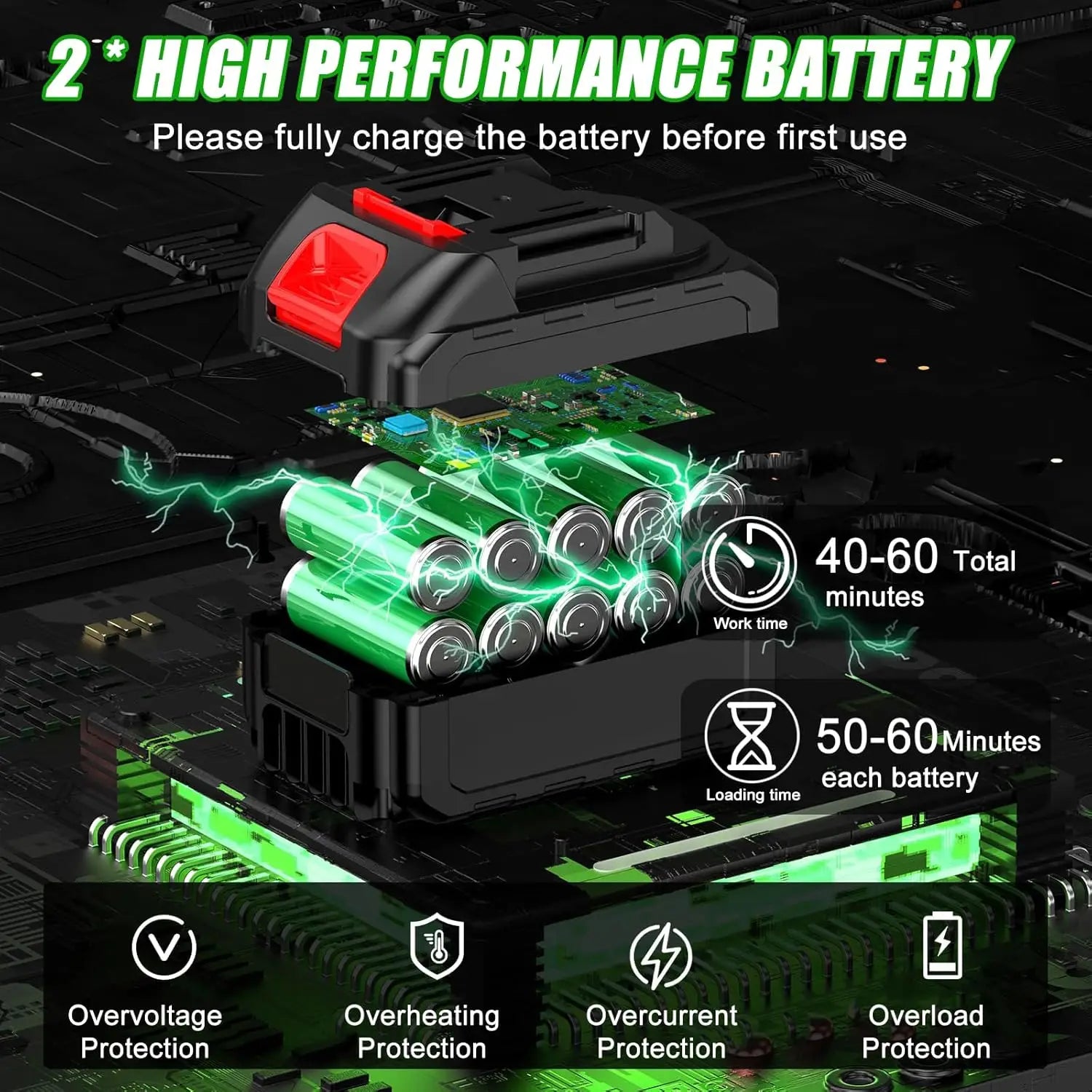 Electric Weed Wacker Battery Powered Grass Trimmer 3 in 1 Weed Trimmer Lawn Edger Brush Cutter for Lawn Garden Pruning Trimming