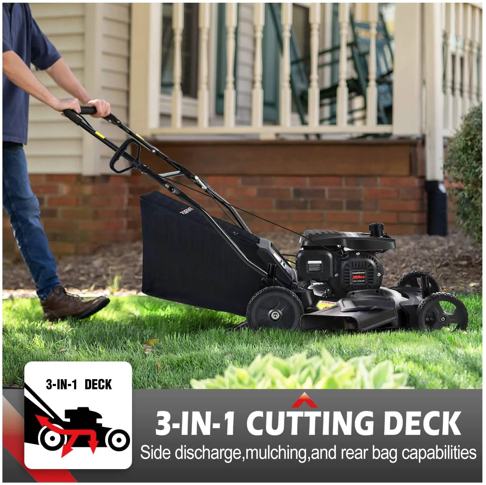 Gas Powered Self-Propelled Lawn Mower